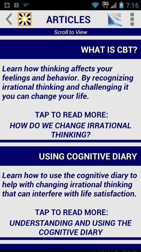 Android application Cognitive Styles Test screenshort