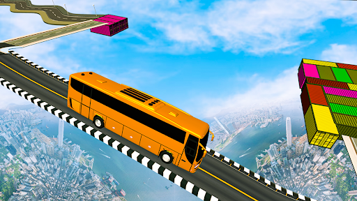 Mega Ramp Bus Driving 3D Screen 3