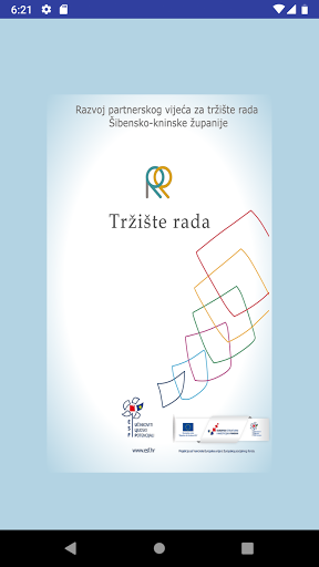 Android application Tržište rada screenshort