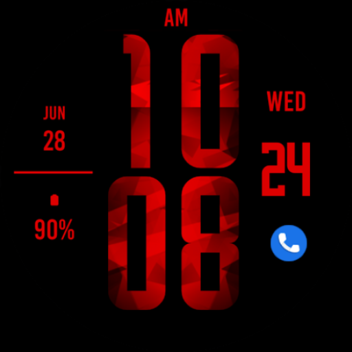 Red Digital XL Watch Face logo