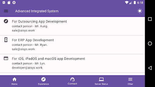 Android application Ais Web screenshort