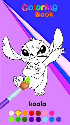 Android application Blue Koala : Coloring Book screenshort