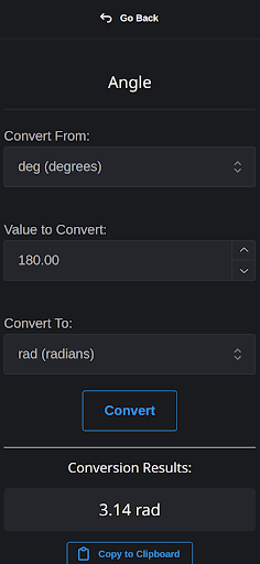 OverScore Unit Converter Screen 2
