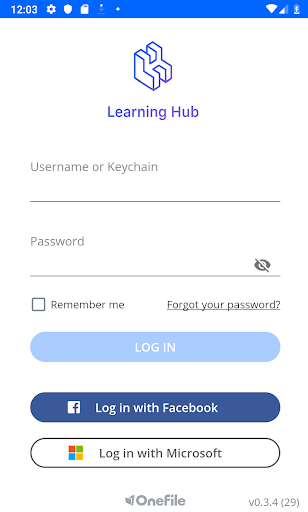 OneFile Learning Hub Screen 2