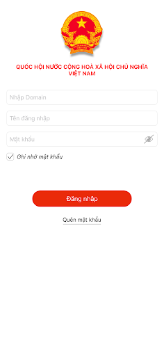 Android application Quốc Hội screenshort