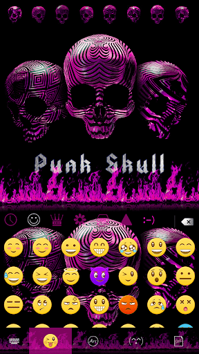 Punk Skull 💀 Keyboard Theme Screen 2
