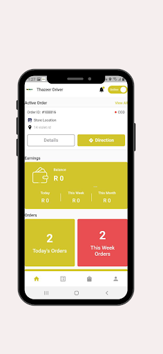 Android application Thazeer Driver screenshort