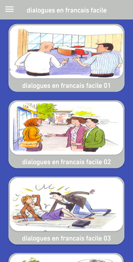 Android application Dialogue en français A1 A2 screenshort