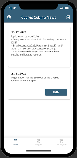 Android application Cyprus Cubing screenshort