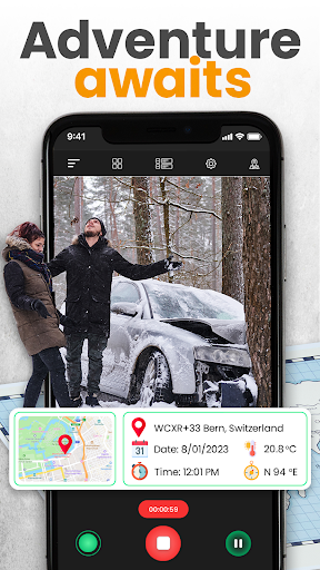 GPS maps timestamp camera app Screen 2