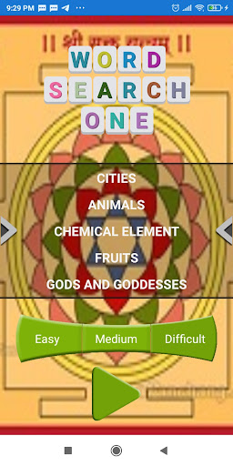 Android application WORD SEARCH ONE screenshort