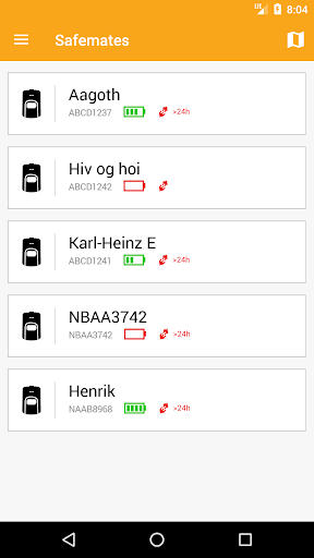 Android application Safemate screenshort