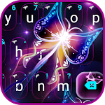 Cover Image of Download Neon Sparkle Butterfly Keyboar  APK