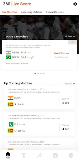 Android application 360 Live Score screenshort