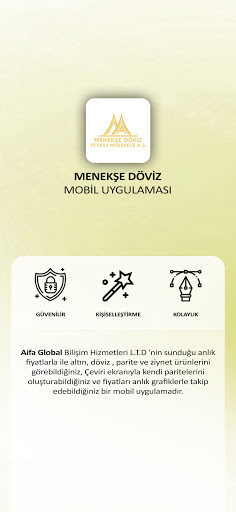 Android application Menekşe Döviz screenshort