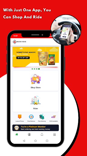 Android application Abizob-Super Mart & Rider screenshort