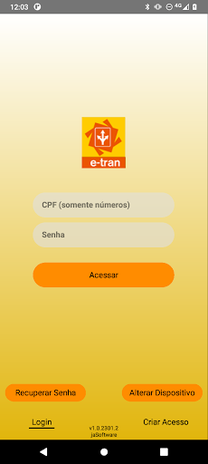 Android application eTran screenshort