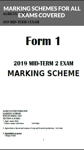 Agriculture Form1 Exams +Ans Screen 2