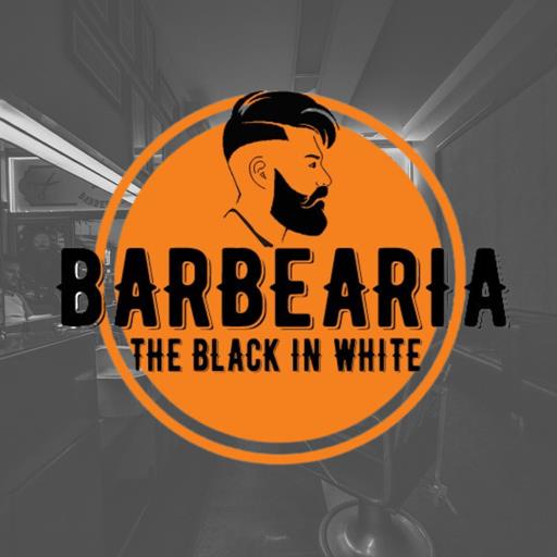 The Black in White Barbearia logo