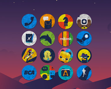 Papel de color: captura de pantalla del paquete de iconos