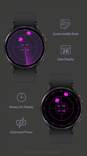 Meowlien Radar Watch Face Screen 3