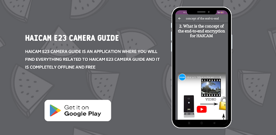 Haicam E23 Camera Guide