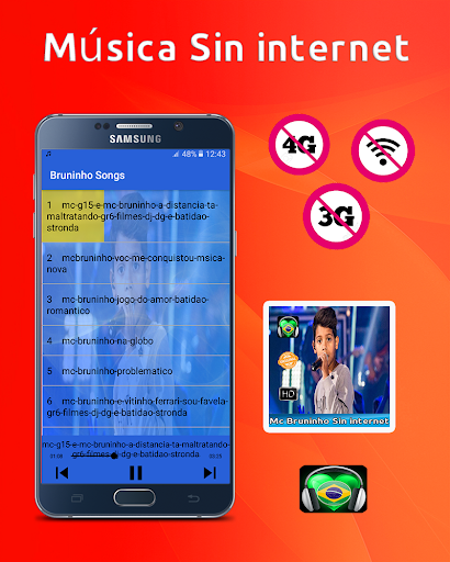 Download MC Bruninho Letra Da Música Sin Internet Free for Android