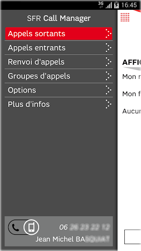 SFR Call Manager Screen 2