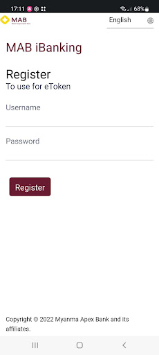 Android application MAB eToken screenshort