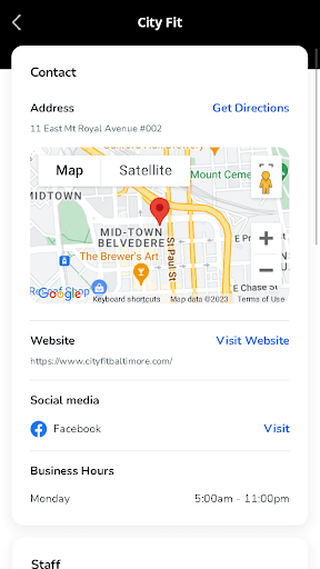 Android application City Fit screenshort