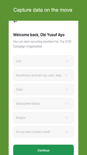 CCM Volunteer Screen 2