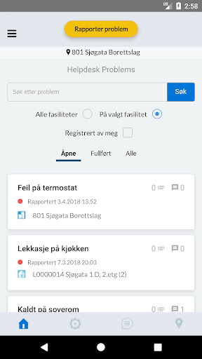 Facilit Helpdesk FDVU Beta Screen 2