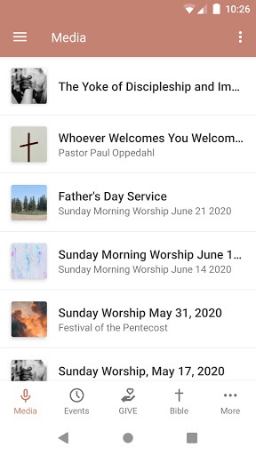 Android application Sabylund Lutheran Church screenshort