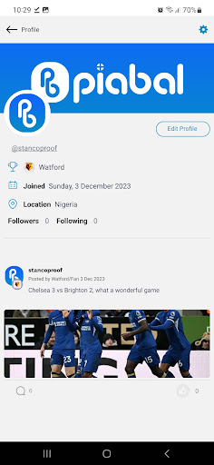 Piabal - Social Sports App Screen 3