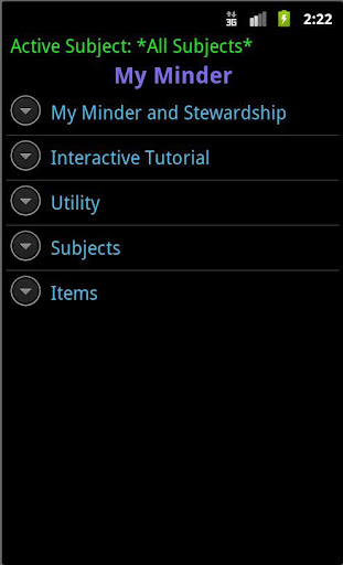 Android application My Minder screenshort