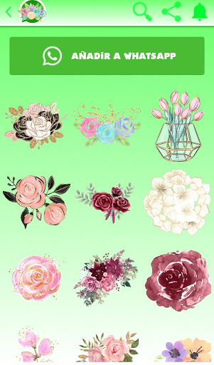 stickers Flores whatsap