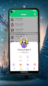 Angela's fake video call