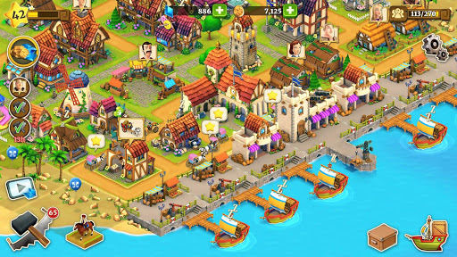 Télécharger Gratuit Town Village : ferme, commerce, farm, build, city APK MOD (Astuce) screenshots 5