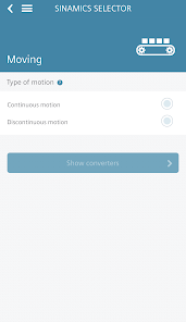 Captura 8 SINAMICS SELECTOR android