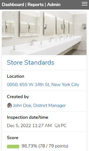 Android application InspectLoop screenshort