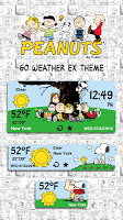 screenshot of Peanuts Weather Widget Theme