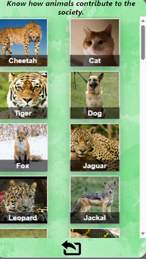 Android application AnimalPedia screenshort