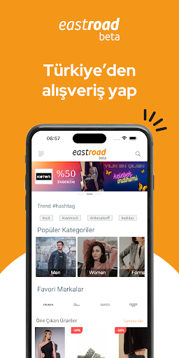 Android application Eastroad-Türkiye'den Alışveriş screenshort