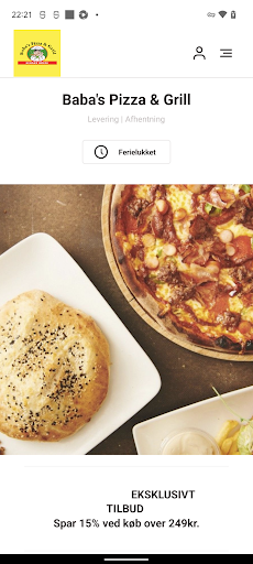 Android application Baba's Pizza & Grill screenshort