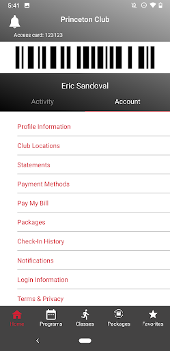 Android application Princeton Club screenshort
