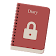 Diary with Lock : Secret diary with password lock icon