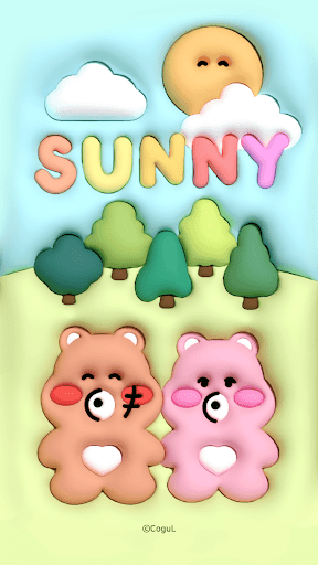 Android application 카카오톡 테마 - 3D 엄마곰_그린 screenshort