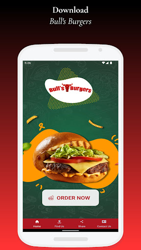Android application Bull's Burgers screenshort