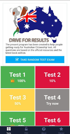 Android application Australian Citizenship Test screenshort
