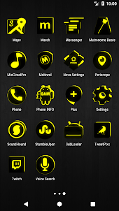 Flat Black and Yellow IconPack